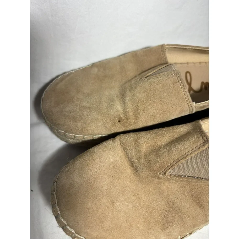 Sam Edelman Charlene Nude Suede Flat Espadrilles‎ 7.5 EUC S5